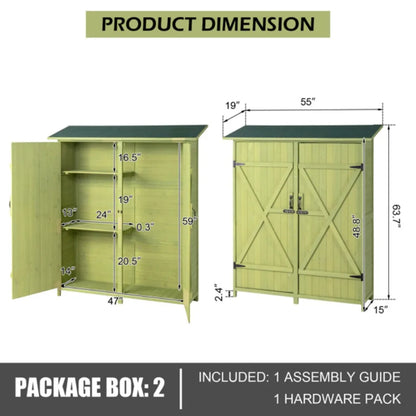 Fir Wood Shed Garden Storage Shed