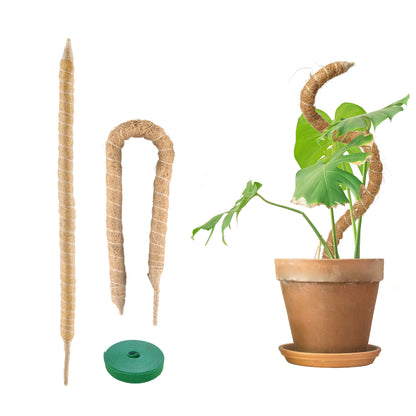 2pcs 28in Moss Pole, Bendable Moss Poles For Climbing Plants, Plant Sticks Support For Indoor/Outdoor Plants Potted