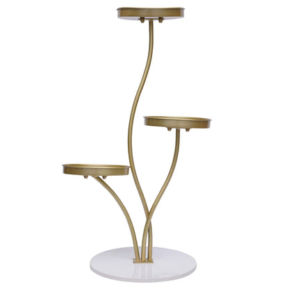 Plant Stand 3-Tier Metal Flower Pot Rack Holder for Succulent Indoor Outdoor Home Garden Decoration