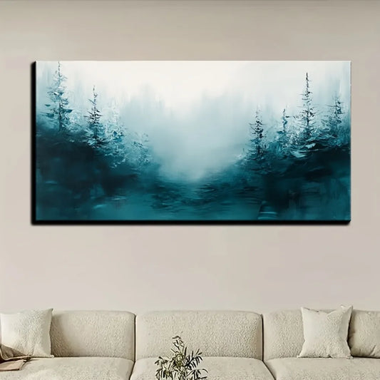 Bedroom Wall decor/Gold Abstract plant wall art/Line canvas photo decor, 1.5 inch thick pine solid wood frame, interior decor