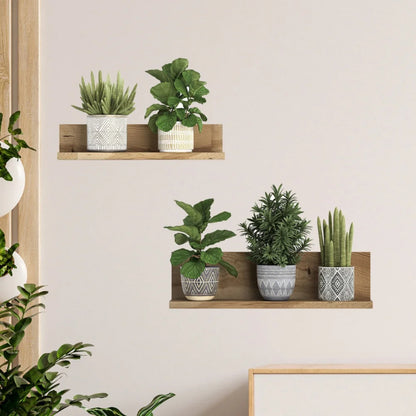 2pcs/set PVC 3D Green Pot Plants Leaves Wall Decals Simulation Shelves Green Plant Wall Art Mural Home Removable Sticker Decors