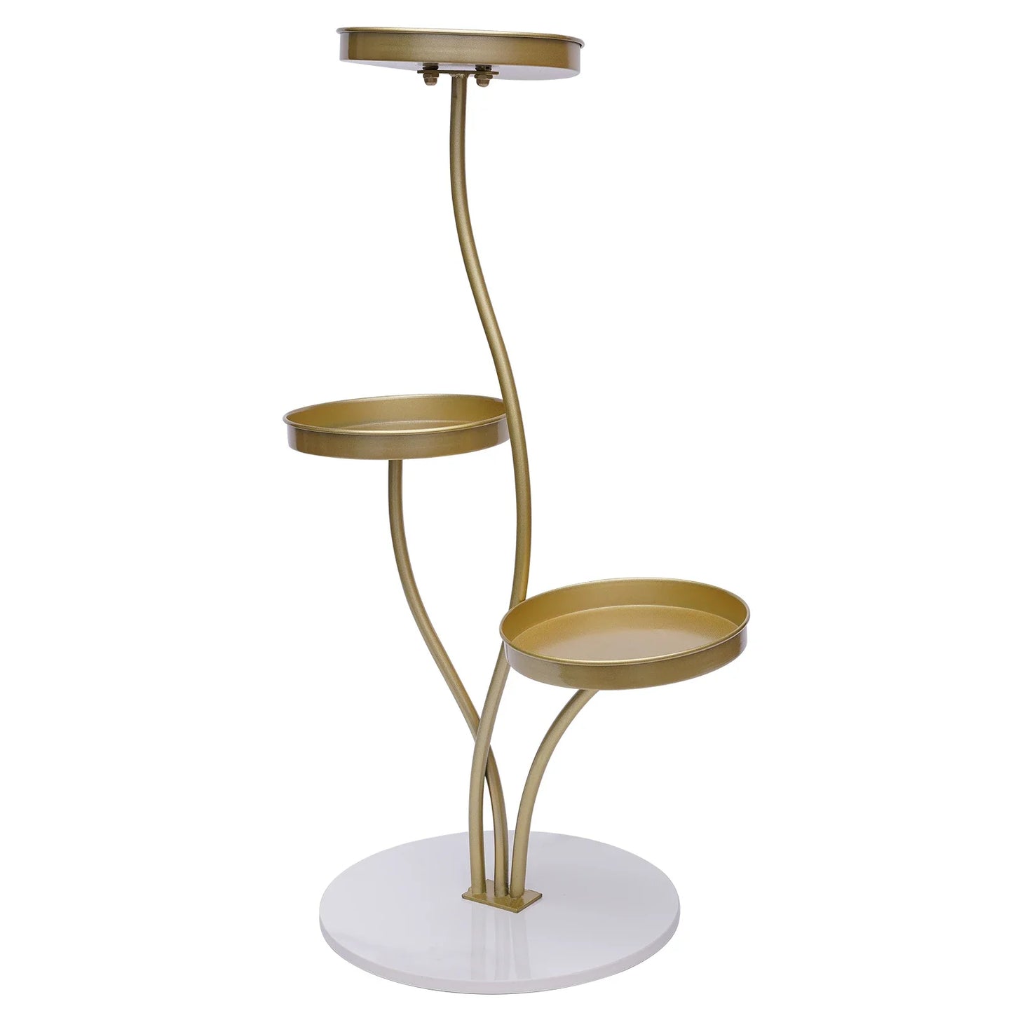 Plant Stand 3-Tier Metal Flower Pot Rack Holder for Succulent Indoor Outdoor Home Garden Decoration