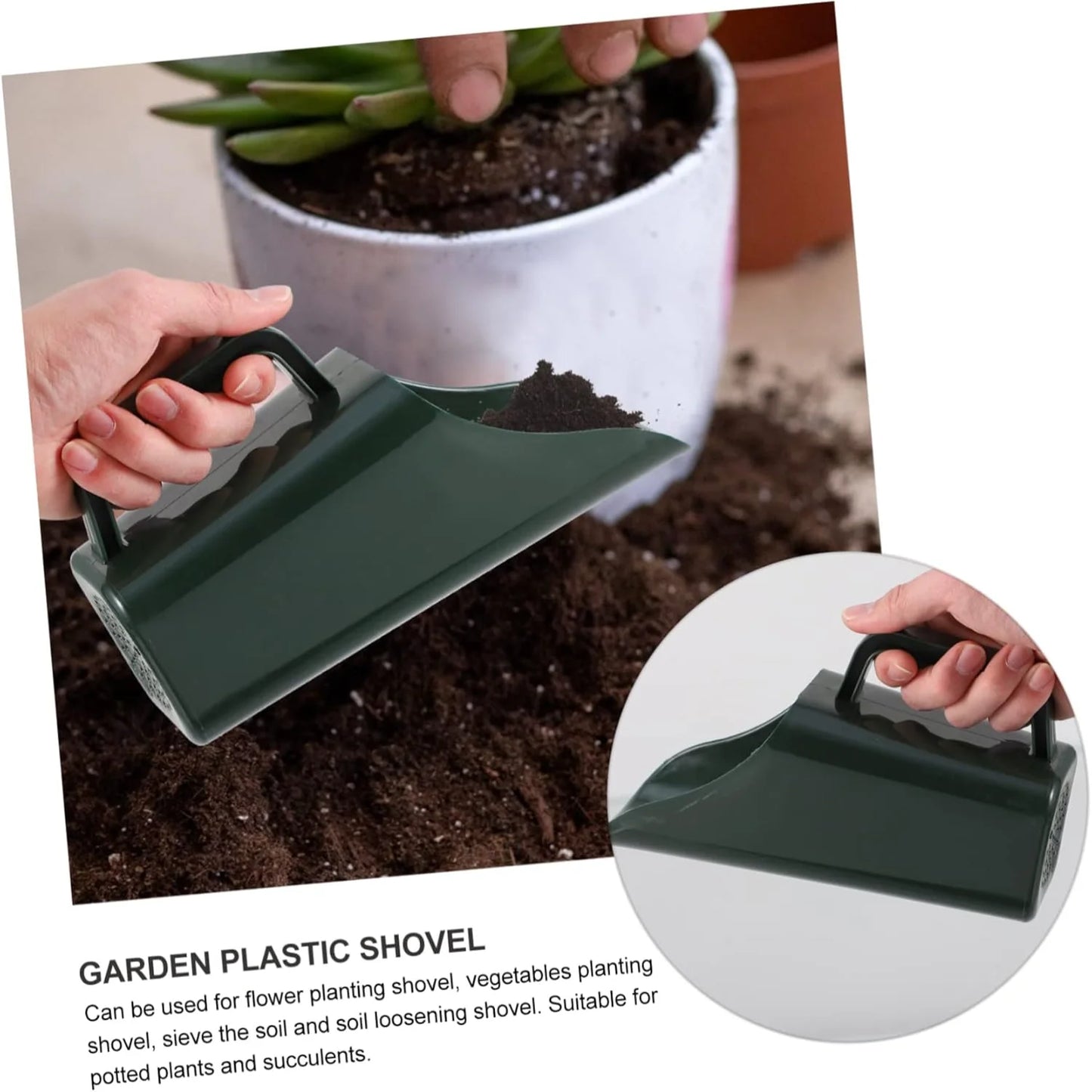 Soil Bucket Digging Gardening Mesh Riddle Flower Planting Garden Potting Sieve Garden DIY Soil Sifter Garden Soil Scoop Transpla