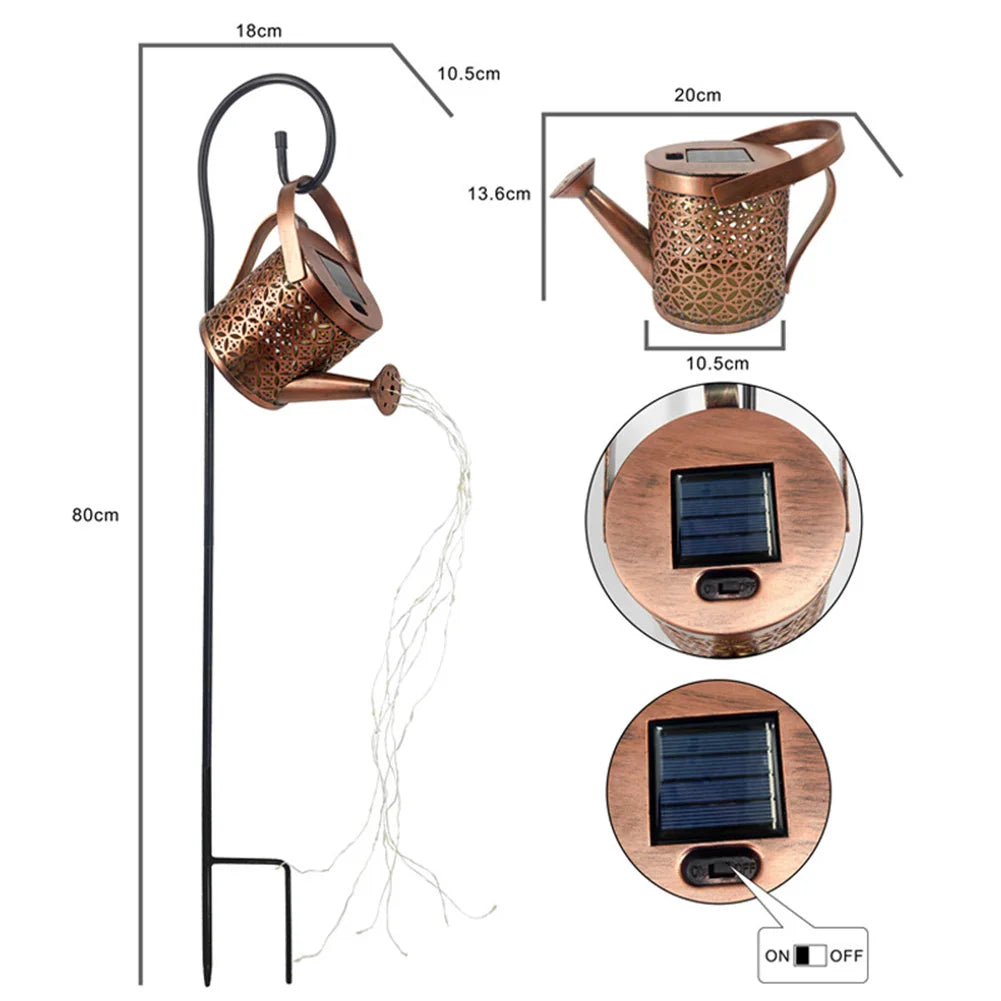 Solar Watering Can Light Garden Kettle