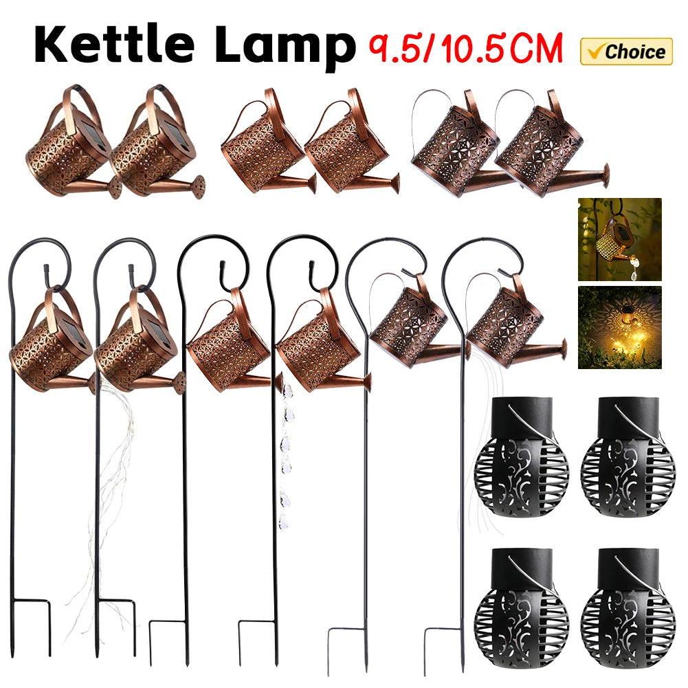 Solar Watering Can Light Garden Kettle