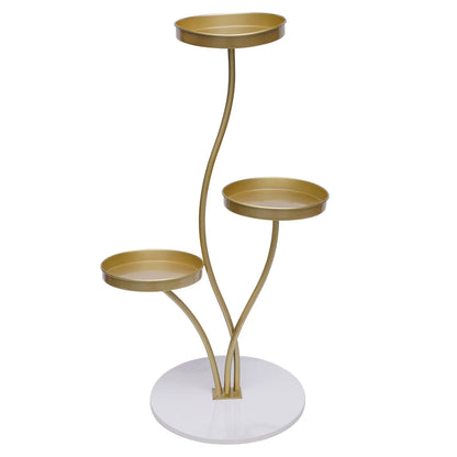 Plant Stand 3-Tier Metal Flower Pot Rack Holder for Succulent Indoor Outdoor Home Garden Decoration