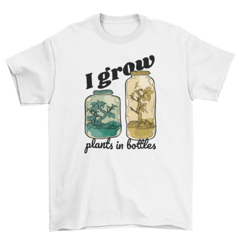 Garden bottle plant jars t-shirt