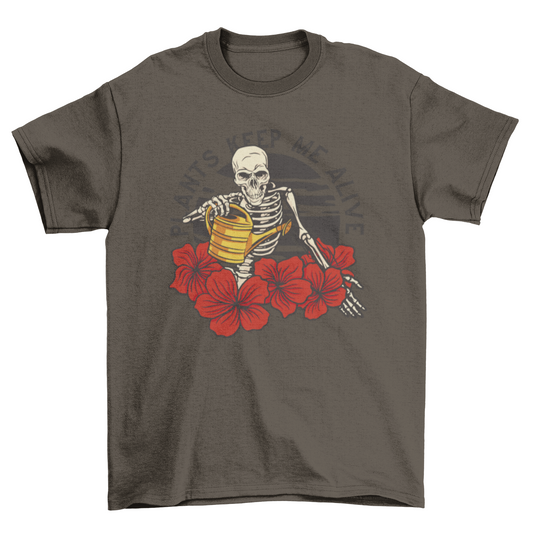 Spooky Plant Skeleton T-Shirt