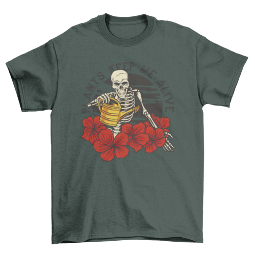 Spooky Plant Skeleton T-Shirt
