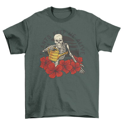 Spooky Plant Skeleton T-Shirt