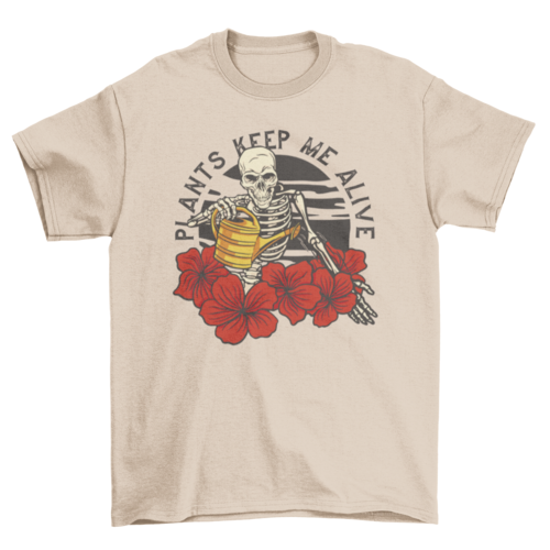 Spooky Plant Skeleton T-Shirt