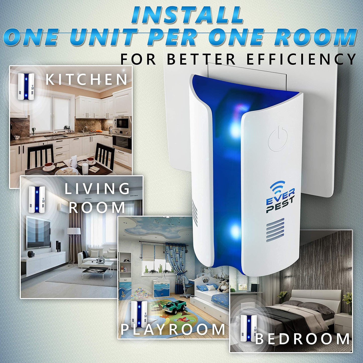 EverPest Ultrasonic Pest Repeller - Triple Power Technology