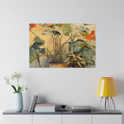 Wall Decor - Giclee Poster Art Print - Earthy Rustic Potted Plants