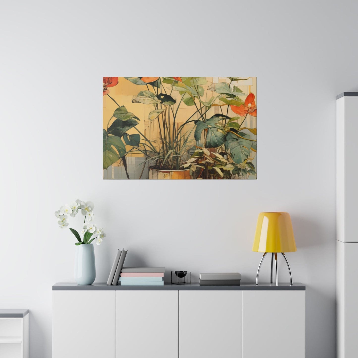 Wall Decor - Giclee Poster Art Print - Earthy Rustic Potted Plants